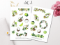 Mobile Preview: Lime and Coconut Sticker Set